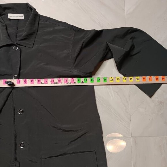 Eleven Stitch Design Shacket Gray Dark Women's SMALL Button Up Outerwear Jacket - Picture 3 of 10